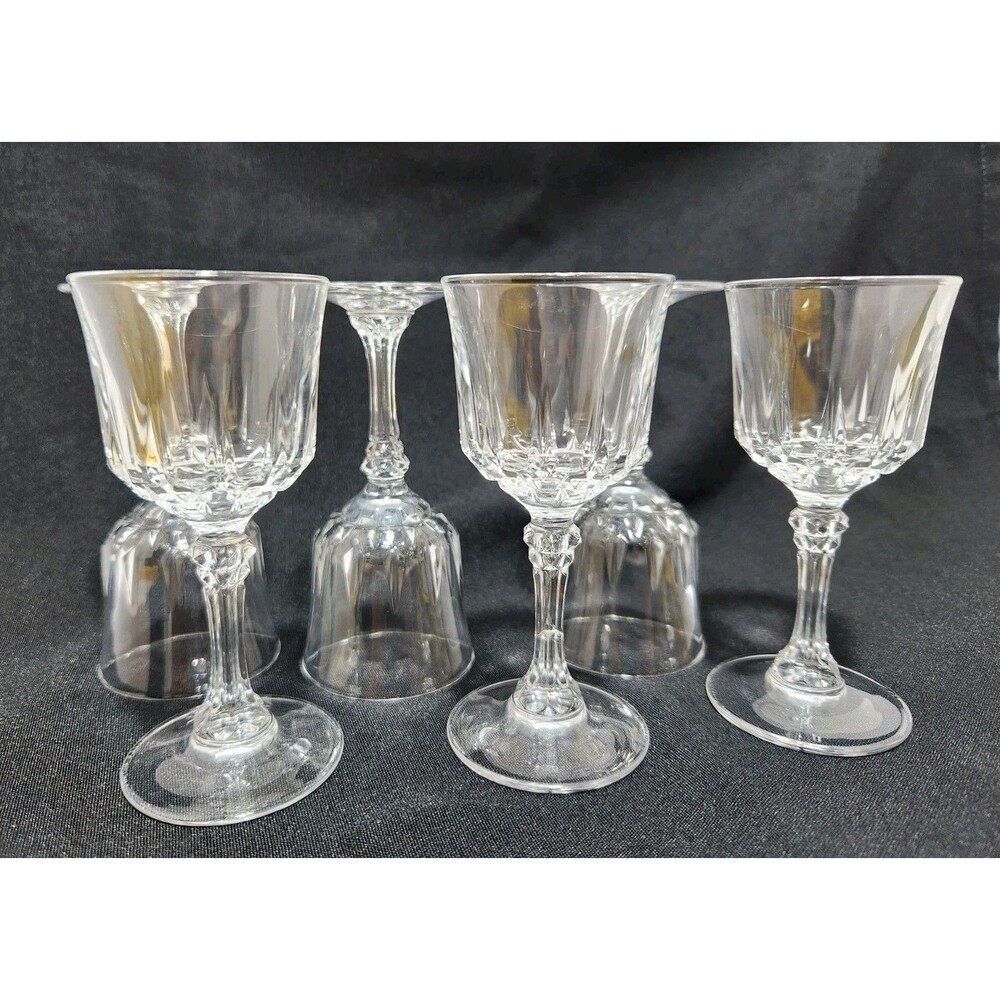 Cristal d'Arques-Durand Avignon Set of 6 Cordial Crystal Glasses 2 Oz Vintage